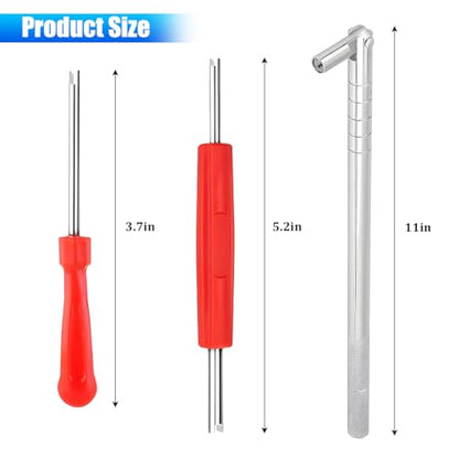 Bittwee 36PCS Car Tire Valve Stem Puller Installer Tools Kit, 4 Way Single Head Vehicle Wheel Valve Core Remover, Automotive Tire Core Removal Tool Set, Universal for SUV Sedan Truck
