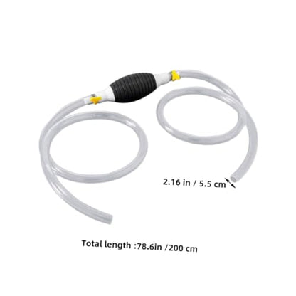 Portable Hand Siphon Pump Kit for Fuel Transfer Universal Liquid Sucker for Diesel and Water Includes Flexible Hose for Automotive and Outdoor Use