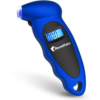 Digital Tire Pressure Gauge,Accurate Cars Air Gauge 150 PSI,Blue | 0-150PSI Calibrated,Accurate in 0.1 Increments,4 Measurement Units,Backlight LCD&Nozzle Light,for Everyday Vehicles - color: Blue(1PK), size: 1 Pack
