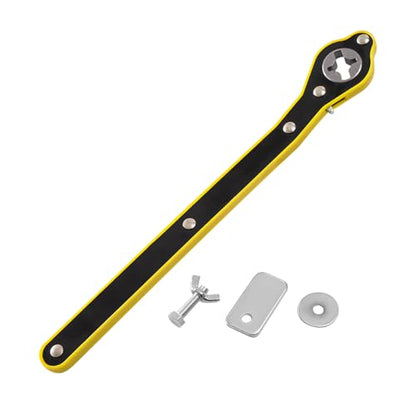 Zpana Car Jack Ratchet Wrench, Labor-Saving 360° Forward and Reversal Knob Design Scissor Jack Handle, High Torque Garage Tire Wheel Lug Wrench Tool, Universal for SUV RV Sedan