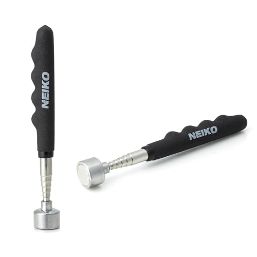 NEIKO 53425A Magnetic Pickup Tool, 25 Lb Telescoping Tool, 30" Long Extendable Magnet Pick Up Tool, Non-Slip Grip Wand, Telescopic, 7" Short Stick, Extra Strong - size: 25 Pound, style: Pick Up Tool