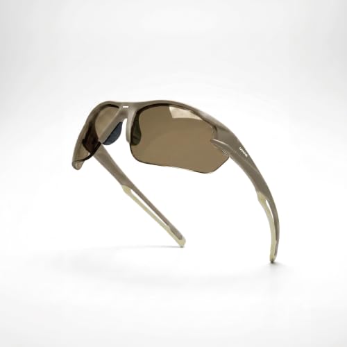 ANSI Z87+ Safety Glasses, Anti-Fog Lightweight Protective Eyewear (Brown) - color: Brown