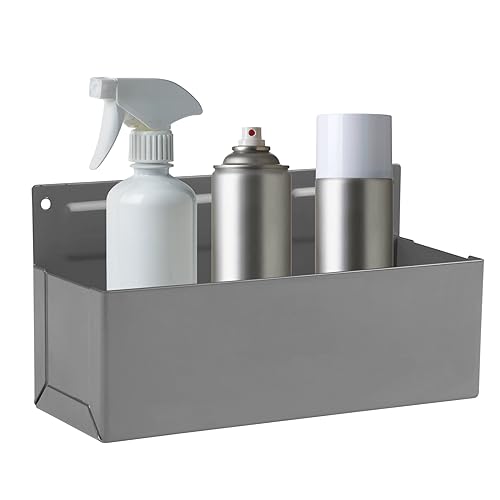 Magnetic Aerosol Spray Can Holder, Magnet Toolbox Bottle Holder, Tool Box Storage Rack for Garage and Home, Craft Workspace, Mechanic Paint Bottle Can Organizer, Silver, 3"x8.3" - color: Silver Grey
