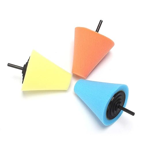 3pc Polishing Kit Buffing Pad Sponge Car Wheel Polish Cone Set Body Wheels Care Wash Cleaning Auto Tools Angle Grinder Sanding Disc