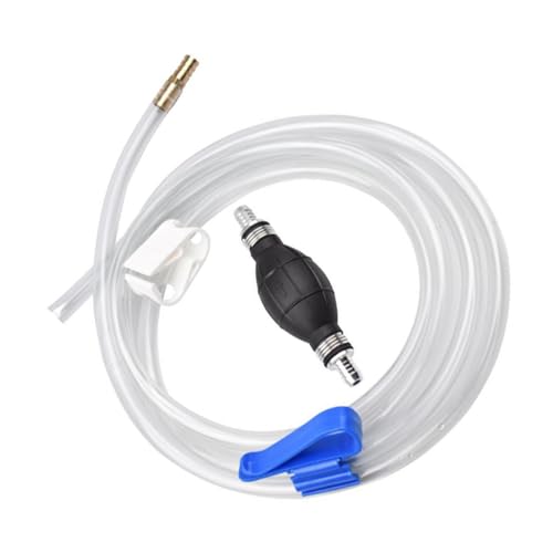 NUOBESTY Manual Suction Hose Set for Car Oil and Water Transfer, Handheld Siphon Pump with Vehicle Guide Oil Tube, Multipurpose Water Suction Kit for Automotive and Home Use