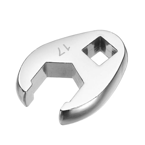 HARFINGTON Drive Crowfoot Wrench 3/8" Drive 17mm Metric Fractional Crowfoot Flare Nut Wrench 40Cr Chrome Plated Open End Crowfoot Wrench for Mechanics Automotive Repair Work - size: 17mm