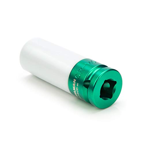 Steelman 3/4-inch Sleeved Socket, Wheel and Lug Nut Protector Polyethylene Sleeve and Insert, Non-Marring, Long, 6-Point, 1/2-inch Drive - size: 3/4" Green