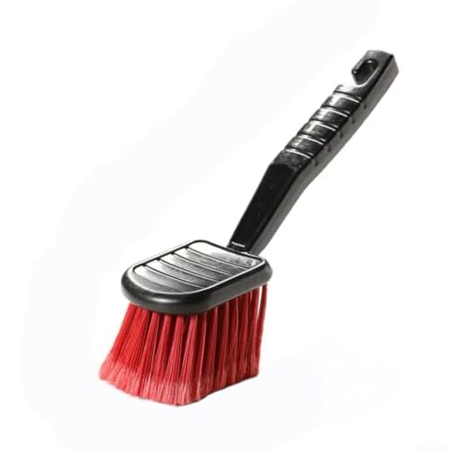 Car Detailing Wheel Brush with Ergonomic Grip - Soft Bristle Rim Cleaner for Brake Dust on Alloy Wheels - Flexible Tire Brush for Engine Bay - 10.24 Inch