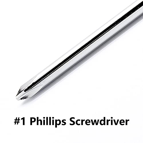 Phillips Screwdriver 8 Inch, Long Screwdriver #1 Extra Long Shaft Cross Head Screwdriver - size: 8 Inch #1