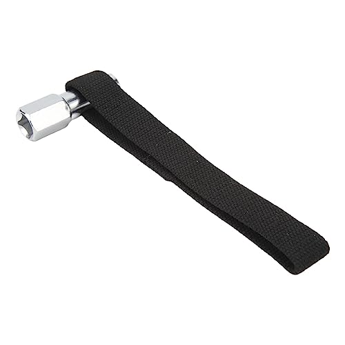 Professional Grade Adjustable Nylon Oil Filter Strap Wrench 1/2 Drive - Strap Wrench Heavy Duty, Chrome-Plated Steel Construction, Up to 120mm Filters for Finally Engine Maintenance