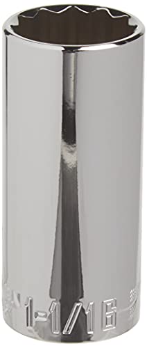 CRAFTSMAN Deep Socket, SAE, 1/2-Inch Drive, 1-1/16-Inch, 12-Point (CMMT47532) - size: 1-1/16"