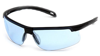 Pyramex Ever-Lite Lightweight Safety Glass Indoor/Outdoor Mirror Lens - color: Infinity Blue Lens/ Black Frame