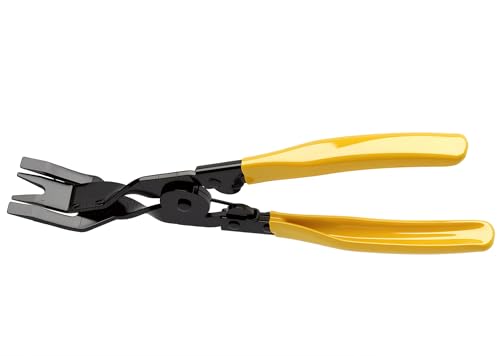 1PCS Car Clip Pliers Tool, Panel Clip Pliers Set Fastener Remover, Auto Retainer Clip Trim Rivet Removal Tool, Auto Door Car Upholstery Trim Clip Removal Tool (Yellow) - color: Yellow - 1 Pcs Clip Removal Plier
