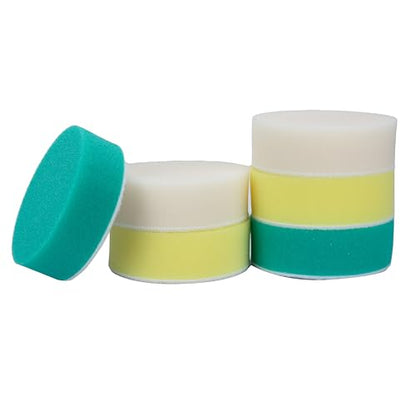 Maxshine 3” Hook and Loop Foam Polishing Pads Kit – Specially Designed for Polishing Small Areas, Comes with 6 Pieces of Pads for Cutting, Polishing, Finishing (2 piece Each) - size: 3"