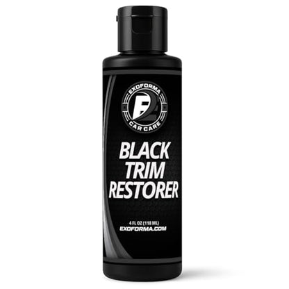 ExoForma Black Trim Restorer - Lasts 6+ Months, Dye Infused Waterproof Plastic Restorer for Cars - Perfect for Faded Bumpers, Trim & Vinyl on Jeeps, Truck Beds, Avalanches & ATVs | 4oz - size: 1 Count (Pack of 1)