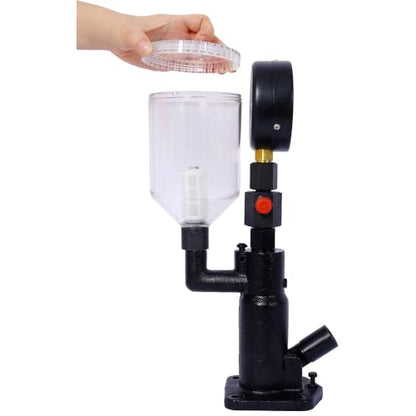 Diesel Injector Tester, Professional Fuel Injector Nozzle Tester for Tractors, Fuel Pressure Tester with Dual Scale Gauge, Precise Diesel Compression Tester, Complete Accessory Kit (400Bar/6000PSI) - size: 400Bar/6000PSI