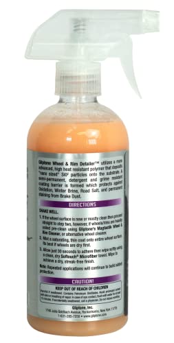 Gliptone Wheel & Rim Detailer, Nano Ceramic Surface Coating. Works on All Wheel and Rim Surfaces for Complete Protection, 16 Fl Oz