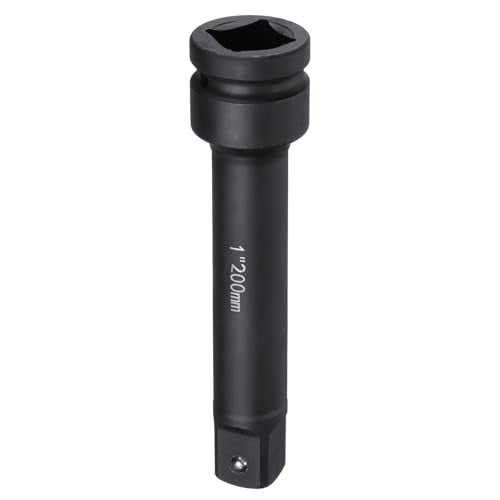 HARFINGTON Impact Socket Extension Bar 1" Square Drive 8" Long CR-V Steel Extension Rod Ratchet Wrench Driver Adapter for Axle Nut Sockets, Black - size: 1" Square Drive 8" Long