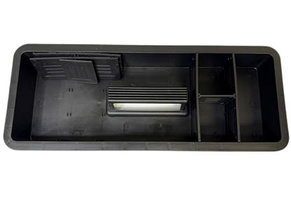 Homak Plastic Tool Box with Tray and Dividers, Black, 16 Inches - size: 16-Inch