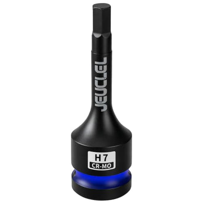 7mm Hex Impact Bit Socket, H7 1/2" Drive Allen Socket, Cr-Mo Steel | 3-Inch, Lengthen Hex Screwdriver Adapter for Electric Ratchet Wrenches Fastening Screws, Socket Wrench, Head Drill - size: 1PC | H7 7MM