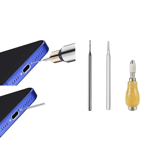Damaged Screw Removal for Cell Phone, Broken Screw Extractor Set,2 Tungsten Steel Drill Bits(2.35mm) for Removing Stripped & Damaged Screws from Cell Phone, Laptops, Electronics, DIY Repair Tool Kit - color: 2pack for small screw