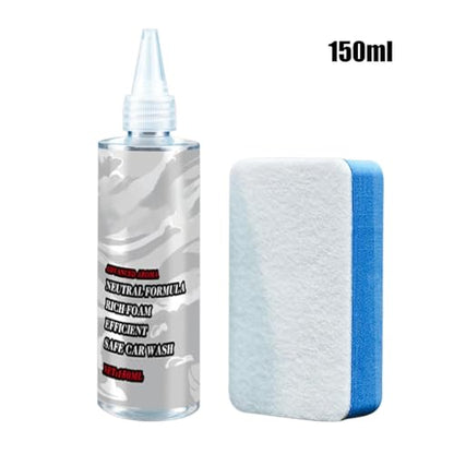 Oil Film Cleaner 150ML Exterior Grease Cleanser | with Sponge Auto Glass Cleaner for Automotive Exterior Detailing Coating SUV RV Vehicle Headlight Mirror