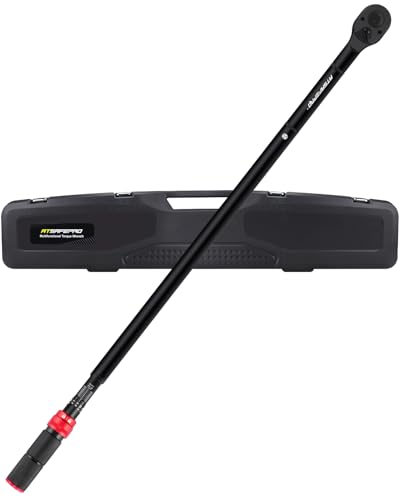 Atsafepro 3/4 Torque Wrench 100-850 Ft-Lb -±3% Accuracy, 47.3" Long Handle, 48-Tooth Reversible Ratchet, Cr-V Steel, Dual Scale,3/4" Drive Click Heavy Duty Torque Wrench for Industrial, Truck, Turbine - style: 3/4" 100-850 FT.LB Torque Wrench