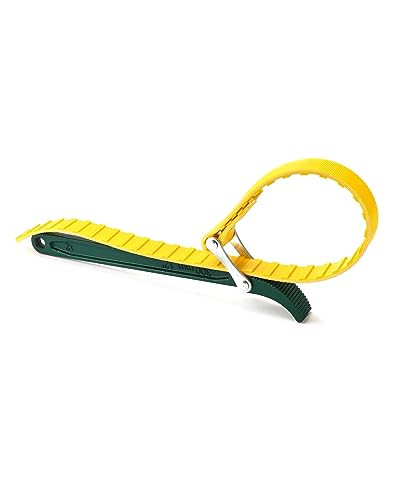 QWORK 15" Belt Strap Wrench, 2 Pack Multi-Purpose Adjustable Strap Oil Filter Strap Opener Wrench