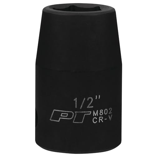 Performance Tool M802 1/2 Drive 1/2 6-Point Impact Socket for Heavy Duty Jobs - Durable, Corrosion-Resistant, and Easy to Use - size: 1/2", style: Impact