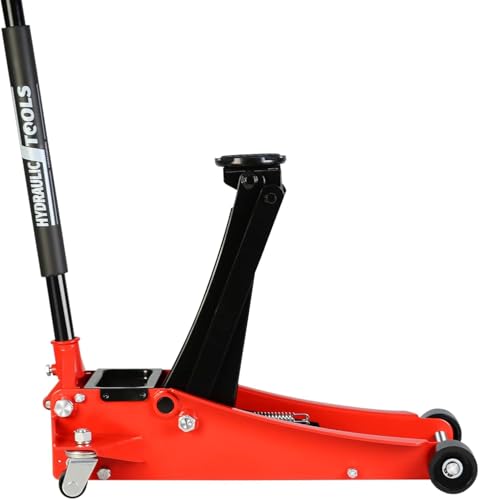 2.5 Ton Low Profile Floor Jack, Heavy Duty Floor Jack with Dual Piston Quick Lift Pump, Steel Car Jacks Adjustable Height 3.5"-19.5", Trolley Floor Jacks 2.5 Ton/5000 LBS Capacity, Red - color: Red - 2.5 Ton(Dual Pump), Lift 3.5"-19.5"