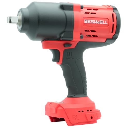 BESWELL CIW-112C1 1/2" Impact Wrench for Makita 18V/21V Battery, 1256 Ft | High torque brushless impact gun with 4-mode speed. Bare tool (no battery) for heavy suspension & professional truck repair.