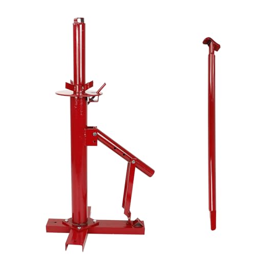 Manual Tire Changer for 8" to 16" Tires, Portable Hand Bead Breaker Mounting Tool for Car Truck Home Garage,Manual Steel Tire Changing Tool Compatible with All Types of Tires-Red
