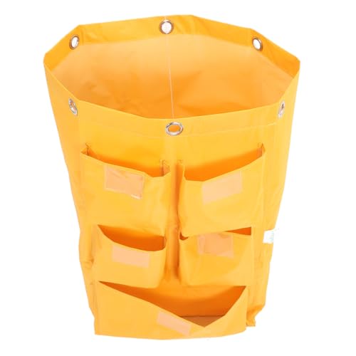 Replacement Janitorial Bags Rolling Cleaning Bag Strong Canvas Cleaning Cloth - color: Yellow