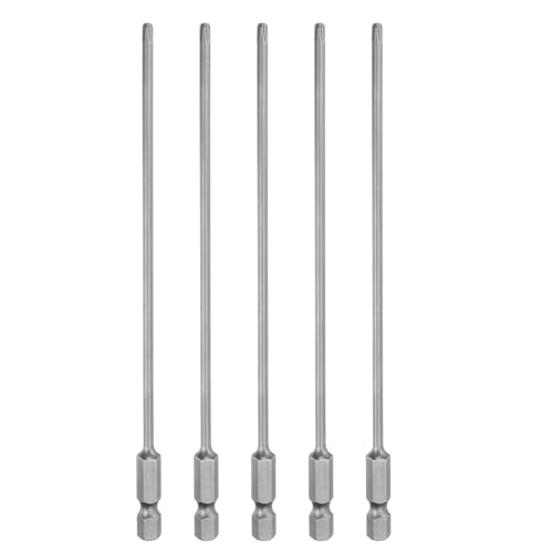 HARFINGTON 5pcs #2 Phillips Screwdriver Bit PH2 1/4" Hex Shank 6" (150mm) Long Magnetic S2 Steel Industrial Grade Screw Driver Bit Cross Head Electric Drill Bits 0.118" (3mm) Rod - size: PH2 x 150mm x 3mm
