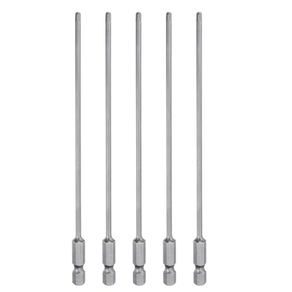 HARFINGTON 5pcs #2 Phillips Screwdriver Bit PH2 1/4" Hex Shank 6" (150mm) Long Magnetic S2 Steel Industrial Grade Screw Driver Bit Cross Head Electric Drill Bits 0.118" (3mm) Rod - size: PH2 x 150mm x 3mm