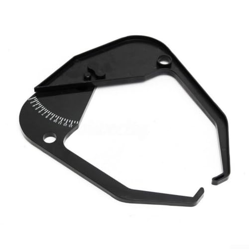 Tire Balancer Rim Width Caliper, Portable Wheel Rim Measuring Tool for Manual Wheel Balancing, Easy Read Markings, Black Plastic for Garage Workshop Application