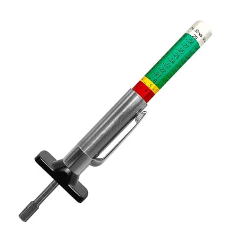 Car Tire Tread Depth Gauge, Universal Color Coded Tire Wear Depth Gauge Tool in 32nds, Automotive Tires Measuring Tool Accessories for Car, Truck, Motorcycle (1PC) - size: 1PC