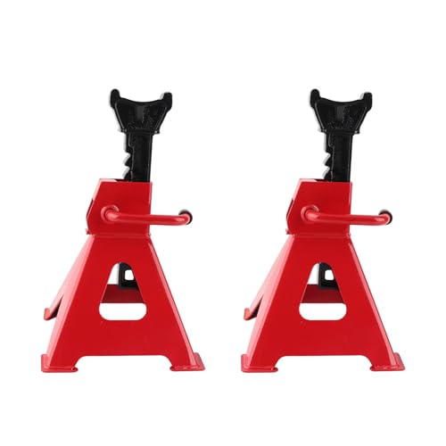Heavy Duty 2 Ton Carbon Steel Jack Stand Set - 4000 lb Capacity Vehicle Support Stands for Cars and SUVs - Adjustable Height 10.5 to 16.5 Inches - Welded Frame - 2 Pack