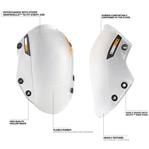 ToughBuilt – Non-Marring SnapShell™ Knee Pad Attachment, Interchangeable Shell for GelFit Knee Pads Smooth Non-Scratch Surface, Impact-Resistant Construction, Durable Jobsite Protection (TB-KPS-03) - size: Thigh Support GelFit Attachment