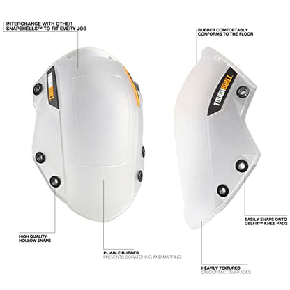 ToughBuilt – Non-Marring SnapShell™ Knee Pad Attachment, Interchangeable Shell for GelFit Knee Pads Smooth Non-Scratch Surface, Impact-Resistant Construction, Durable Jobsite Protection (TB-KPS-03) - size: Thigh Support GelFit Attachment