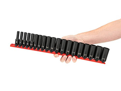 TEKTON 3/8 Inch Drive Impact Socket Set, 19-Piece | SID91107 - size: 19-Piece (1/4-1 in.), style: Deep