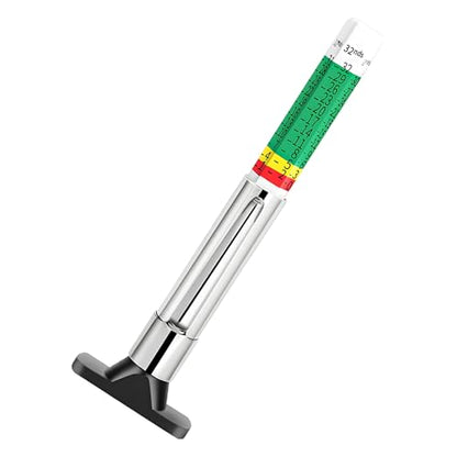 Car Tire Tread Depth Gauge, 32nds Smart Color Coded Automotive Tire Thread Depth Checker Meter Tool, Professional Tyre Measurement Gauge Tool for Cars Trucks Motorcycles - color: 1pcs