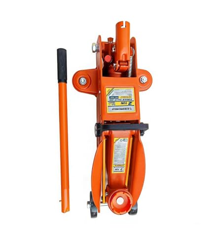 Low Profile Hydraulic Floor Jack, 2 Ton, 5-1/8"-13" Lift | 4000LB Capacity, Overload Safety Valve, Swivel Casters, Heavy-Duty Steel, For Sedans, SUVs Trucks