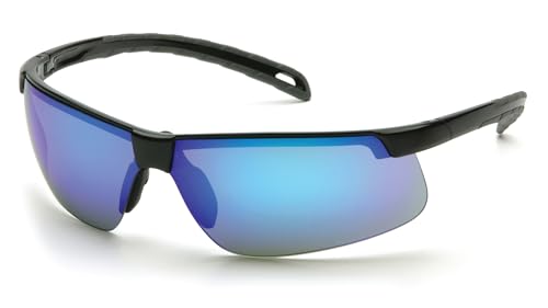Pyramex Ever-Lite Lightweight Safety Glass Indoor/Outdoor Mirror Lens - color: Ice Blue Mirror Lens/ Black Frame