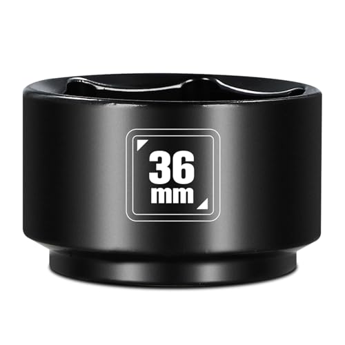 BLACKROBOT 36mm Low Profile Oil Filter Socket, 3/8" Drive 6-Point Oil Filter Cap Remover and Installer Tool, Chrome Vanadium Steel - size: 36mm