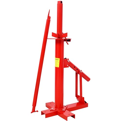 Manual Tire Changer, Portable Hand Bead Breaker Mounting Tool for 8"-16" Tires, Compatible with Car Truck Trailer, Tire Mounting Machine for Home Garage Small Auto Shop, Red