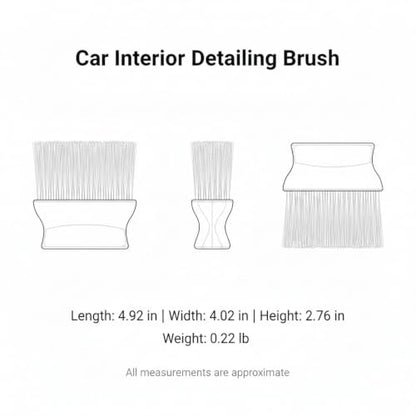 Car Interior Detailing Brush Set - Soft Bristle Cleaning Tool for Air Vents, Dashboard & Console (3 Pack) - size: 4.92 x 4.02 x 2.76 in