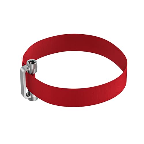 Heavy Duty Strap Oil Filter Wrench – Adjustable Nylon Band Fits 3/8" & 1/2" Drive Tools – Universal Oil Filter Removal Tool for Cars, Trucks, Tractors, and Industrial Equipment