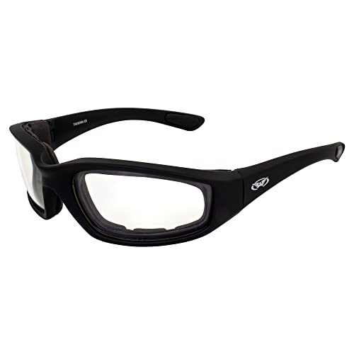 Global Vision Kickback Motorcycle Glasses - color: Black Frame/Clear Lens