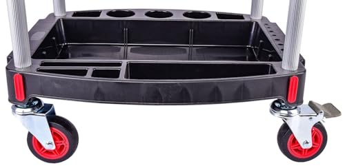 JEGS 81444 Professional Detailing Cart 36.25 in. H x 26 in. L x 19.25 in. W Incl